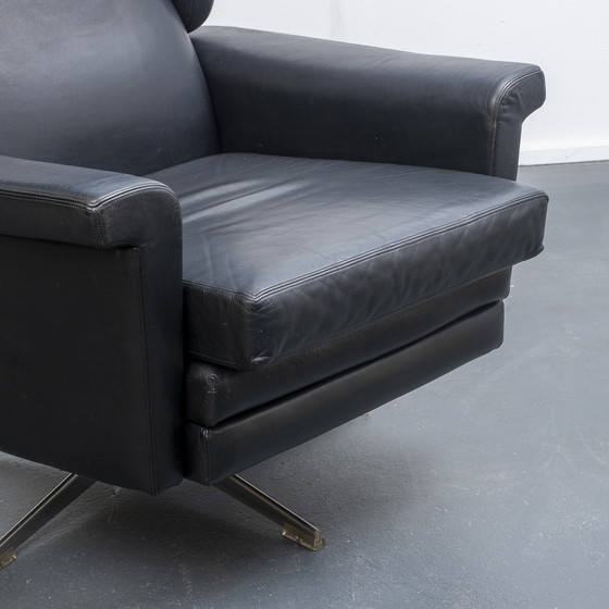 Image 1 of 60s leather relax armchair, vintage