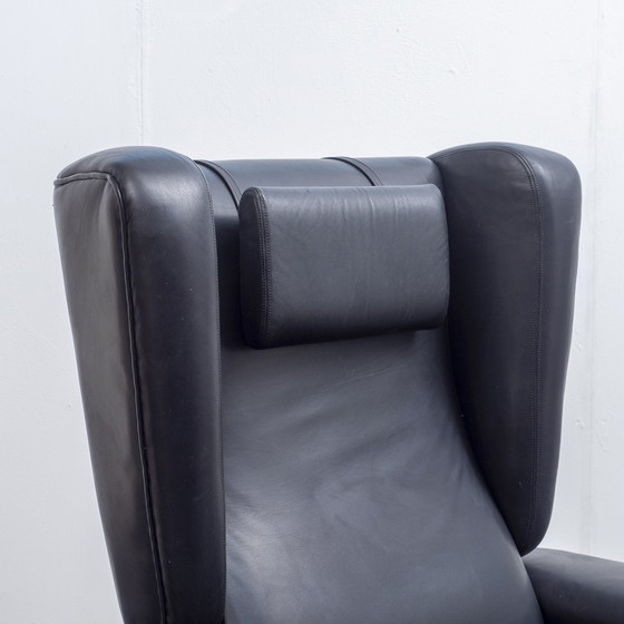 Image 1 of 60s leather relax armchair, vintage