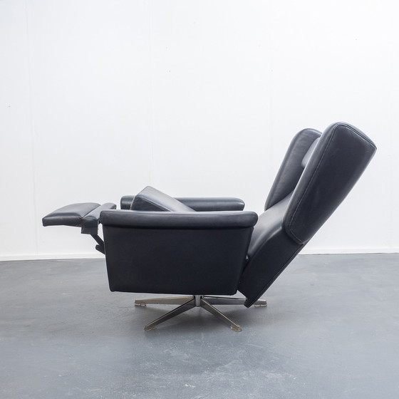 Image 1 of 60s leather relax armchair, vintage