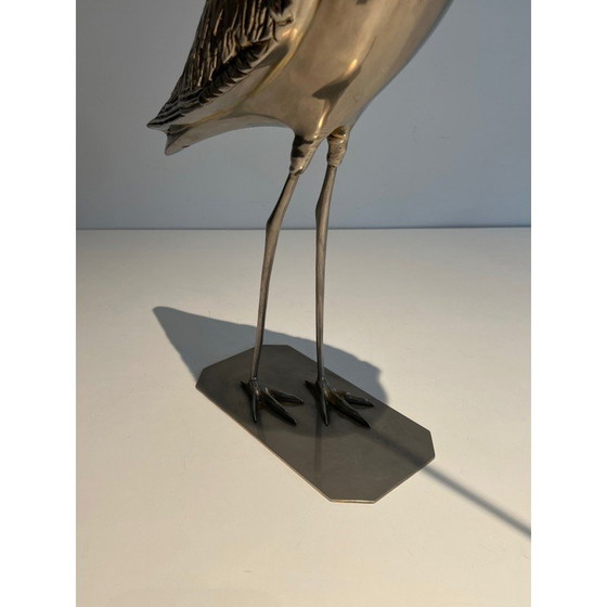 Image 1 of Vintage silver-plated brass bird, France 1970
