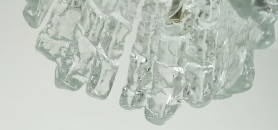 Image 1 of kalmar franken ice glass PENDANT LIGHT 1960s 70s