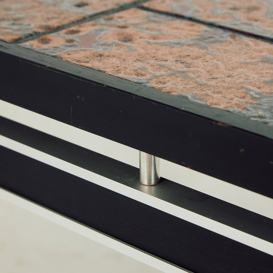 Image 1 of Mk10681 Steel And Ceramic Coffee Table, Set Of 2