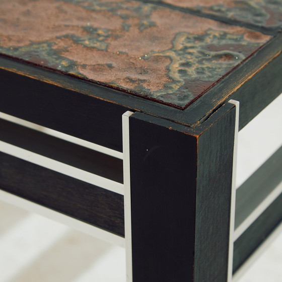 Image 1 of Mk10681 Steel And Ceramic Coffee Table, Set Of 2