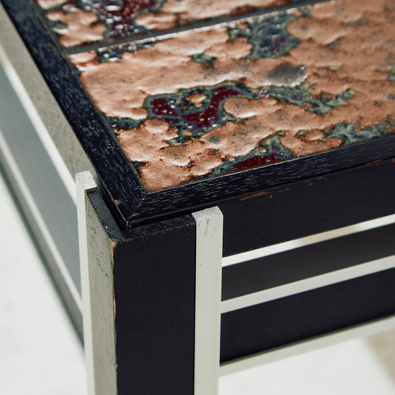 Image 1 of Mk10681 Steel And Ceramic Coffee Table, Set Of 2