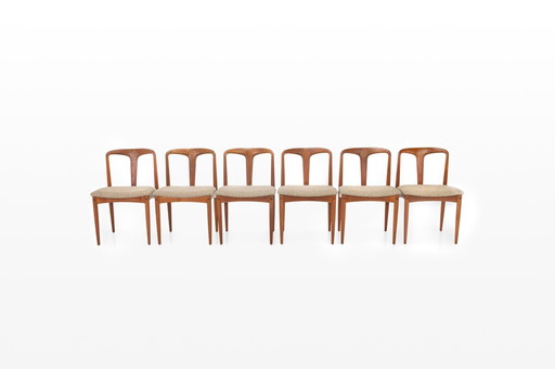 Set Of Six 'Juliane' Dining Chairs By Johannes Andersen For Uldum Mobelfabrik - Zes Stoelen