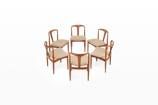 Set Of Six 'Juliane' Dining Chairs By Johannes Andersen For Uldum Mobelfabrik - Zes Stoelen