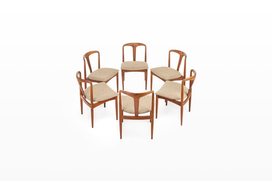 Image 1 of Set Of Six 'Juliane' Dining Chairs By Johannes Andersen For Uldum Mobelfabrik - Zes Stoelen