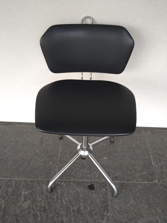 Image 1 of Office chair with wooden backrest 1950s