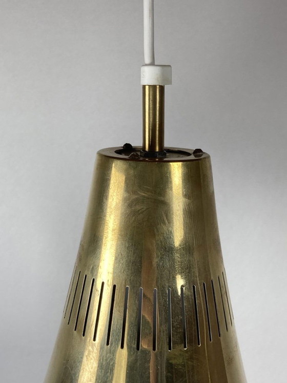 Image 1 of Scandinavian Brass Hanging Pendant Lamp By Hans Agne Jakobson For Markaryd