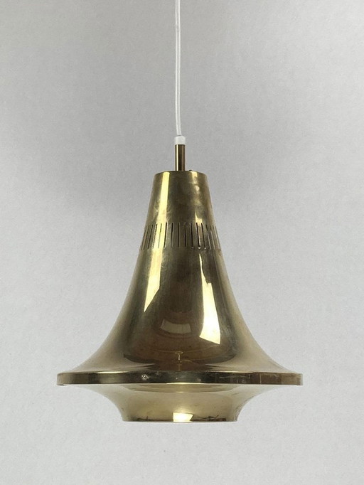 Scandinavian Brass Hanging Pendant Lamp By Hans Agne Jakobson For Markaryd