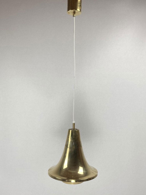 Scandinavian Brass Hanging Pendant Lamp By Hans Agne Jakobson For Markaryd