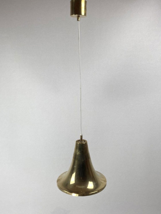 Image 1 of Scandinavian Brass Hanging Pendant Lamp By Hans Agne Jakobson For Markaryd