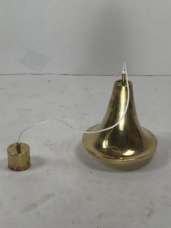 Image 1 of Scandinavian Brass Hanging Pendant Lamp By Hans Agne Jakobson For Markaryd