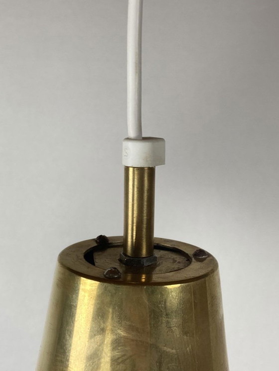 Image 1 of Scandinavian Brass Hanging Pendant Lamp By Hans Agne Jakobson For Markaryd