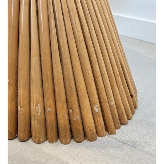 Image 1 of Vintage "Epi de Blé" bamboo table by American designer Elinor Mc Guire, 1970