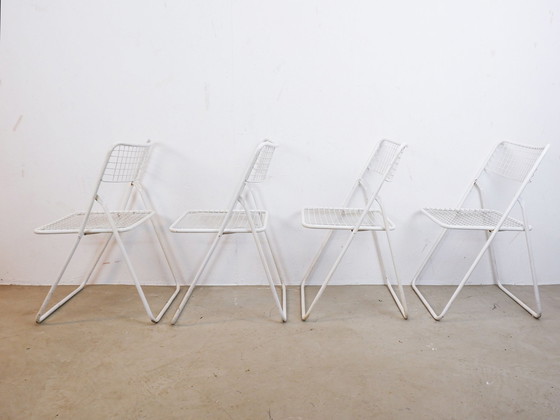 Image 1 of 4 sedie pieghevoli Niels Gammelgaard Ted Net, anni &#39;80