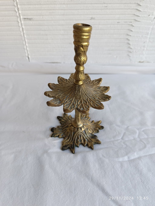 Candlestick - Gilt Bronze France Napoleon Iii Style - 20Th