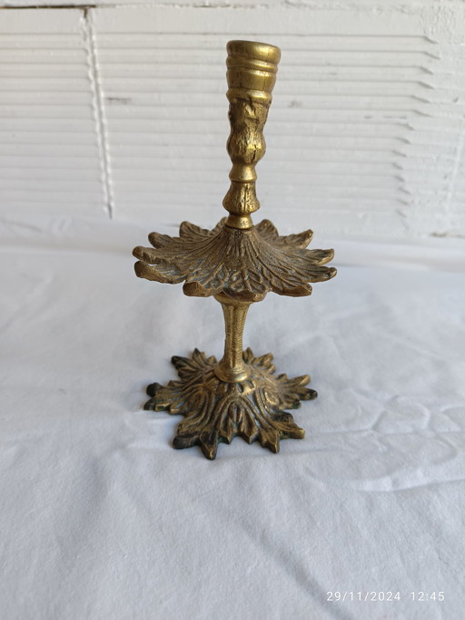 Candlestick - Gilt Bronze France Napoleon Iii Style - 20Th