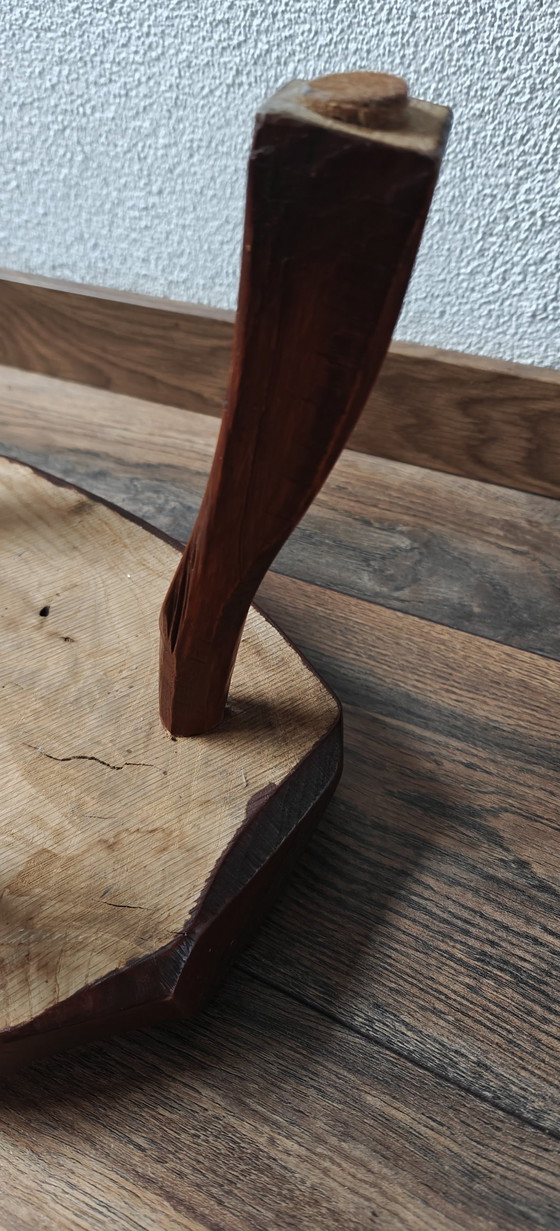 Image 1 of Beautiful Dark Brown Tripod Stool