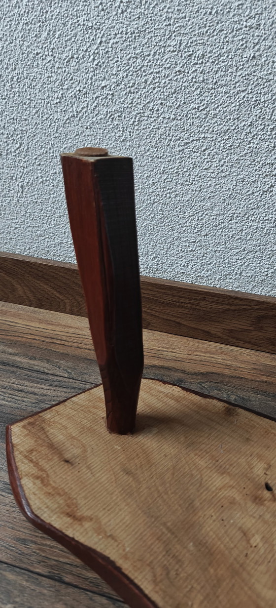 Image 1 of Beautiful Dark Brown Tripod Stool