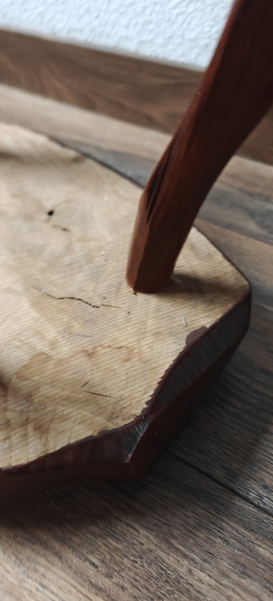 Image 1 of Beautiful Dark Brown Tripod Stool