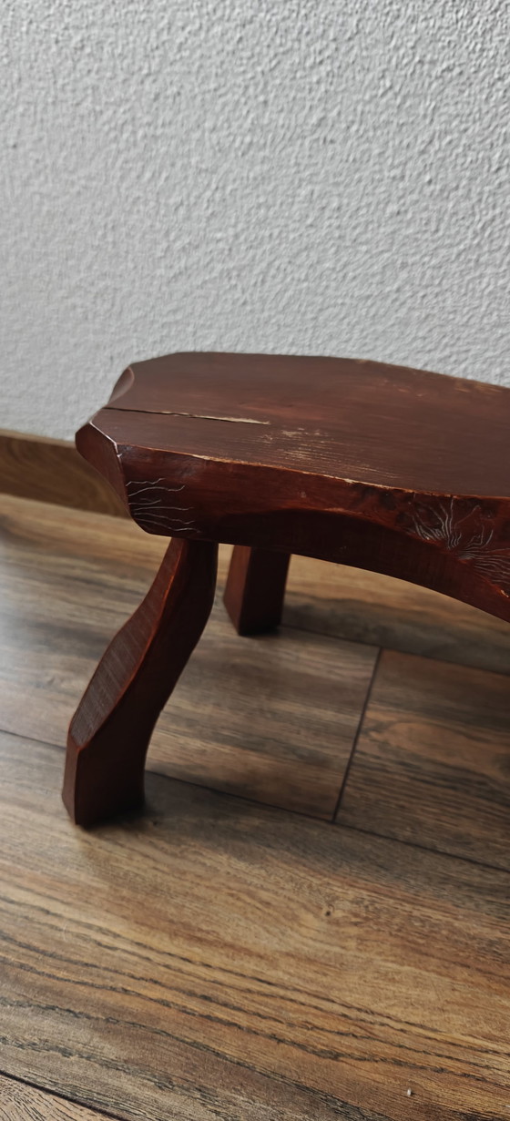 Image 1 of Beautiful Dark Brown Tripod Stool