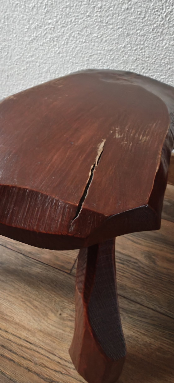 Image 1 of Beautiful Dark Brown Tripod Stool