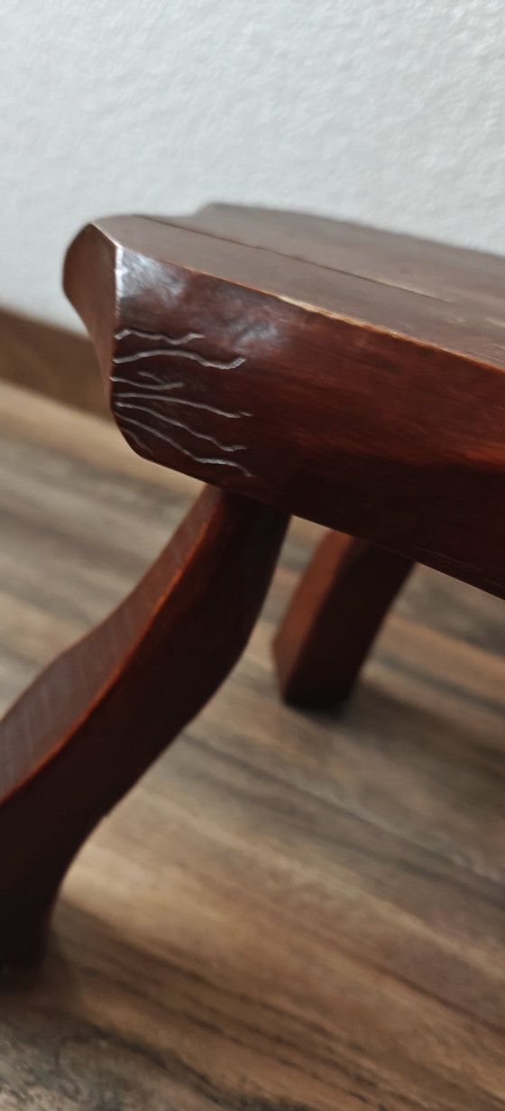 Image 1 of Beautiful Dark Brown Tripod Stool