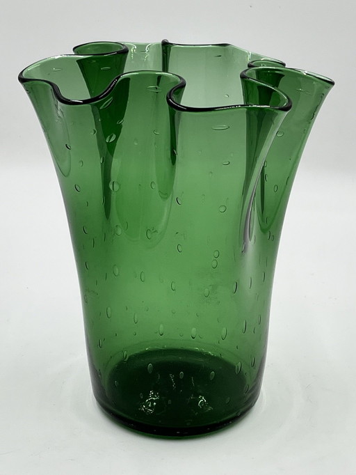 Empoli Glass Handkerchief Vase