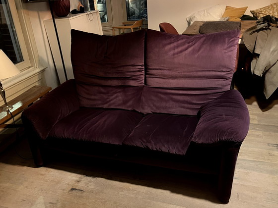 Image 1 of 2X 2-Seater Cassina Maralunga