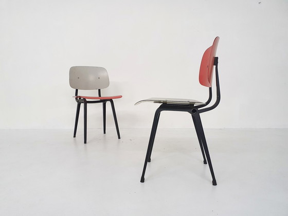 Image 1 of Set of two Friso Kramer for Ahrend de Cirkel 'revolt'dining chairs, The Netherlands 1950's