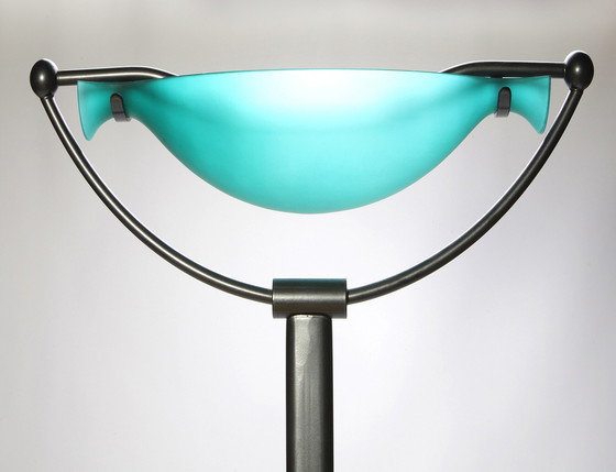 Image 1 of Glass Bowl Italian Floor Lamp