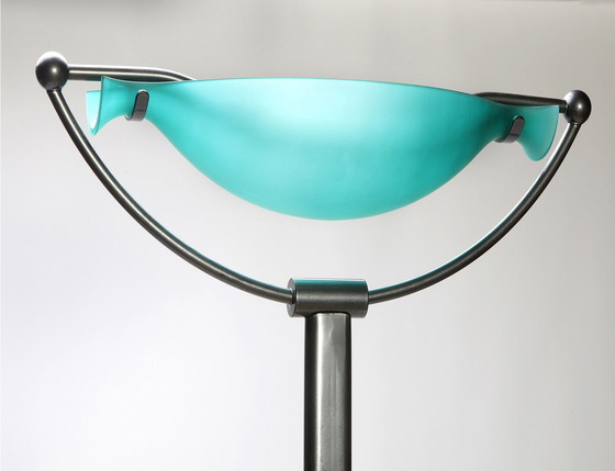 Image 1 of Glass Bowl Italian Floor Lamp