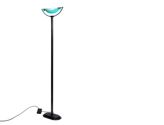 Image 1 of Glass Bowl Italian Floor Lamp