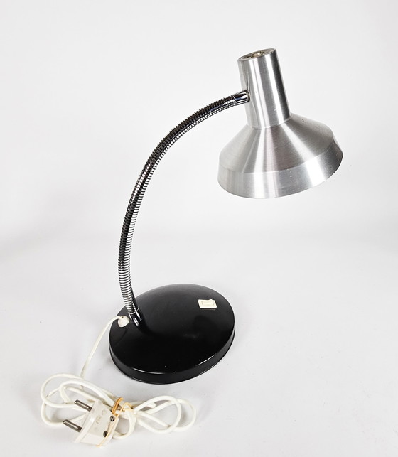 Image 1 of Hala Zeist - adjustable neck - table lamp - metal - chrome - aluminum - 1970's