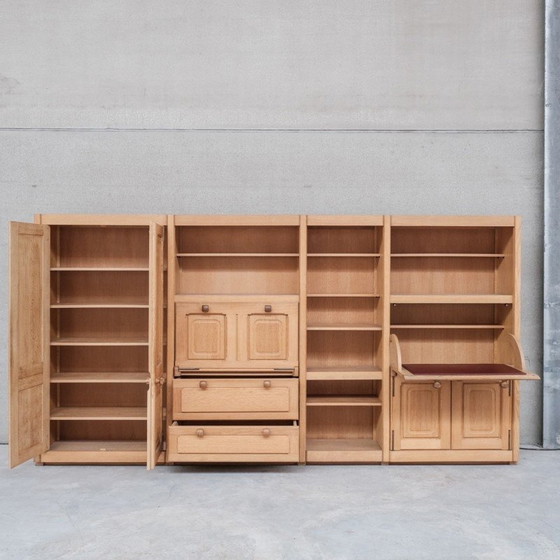 Image 1 of Vintage oakwood cabinet by Guillerme and Chambron, France 1960s