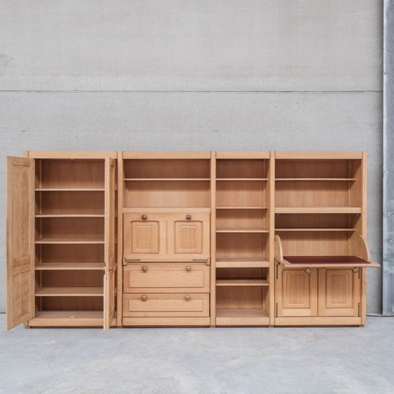 Image 1 of Vintage oakwood cabinet by Guillerme and Chambron, France 1960s