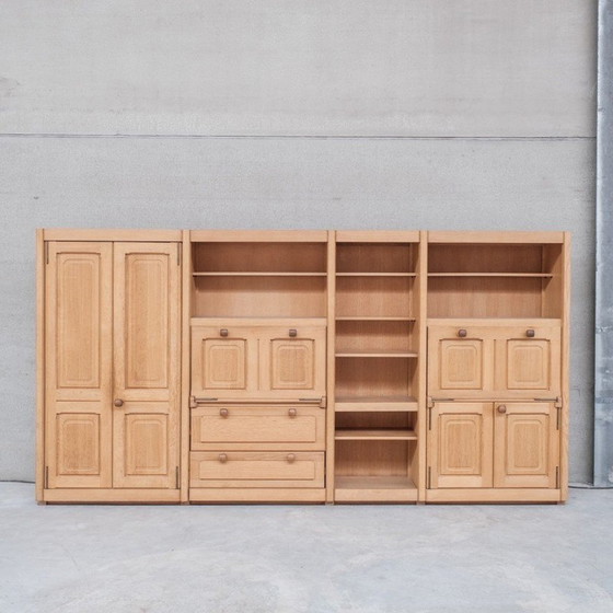 Image 1 of Vintage oakwood cabinet by Guillerme and Chambron, France 1960s