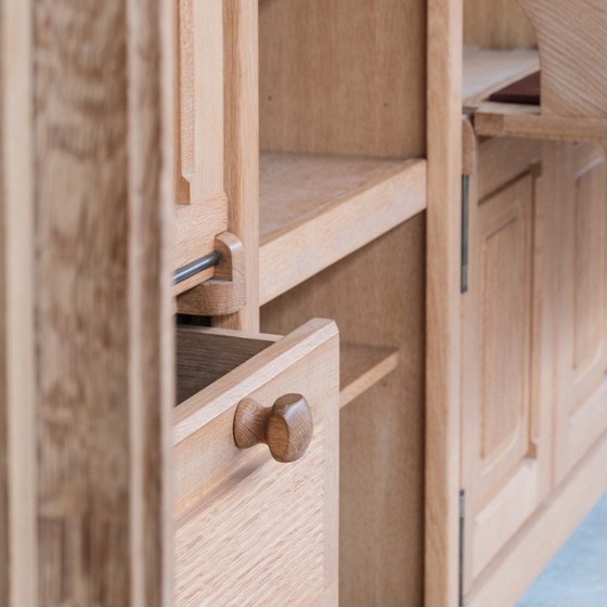 Image 1 of Vintage oakwood cabinet by Guillerme and Chambron, France 1960s