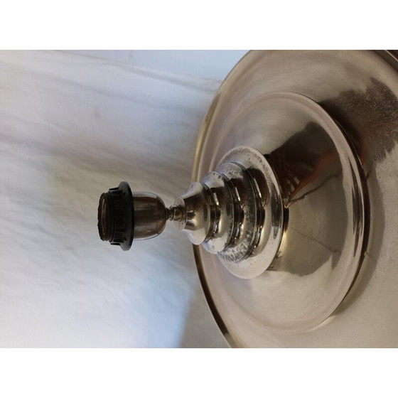 Image 1 of Pair of vintage polished aluminium lamp bases, 1990