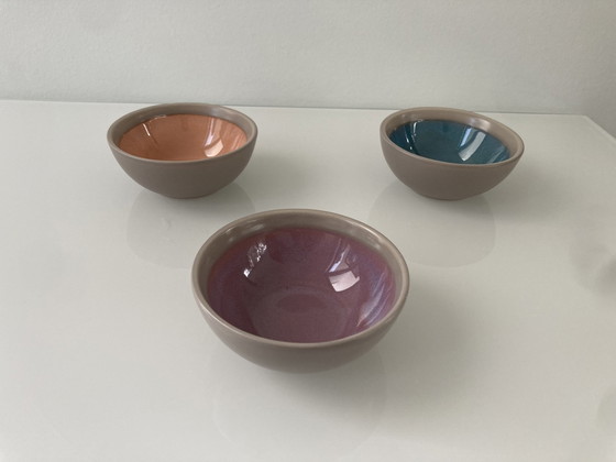Image 1 of Set Of Three Colorful Bowls