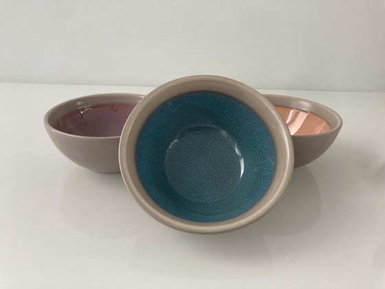 Image 1 of Set Of Three Colorful Bowls