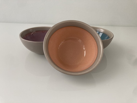 Image 1 of Set Of Three Colorful Bowls