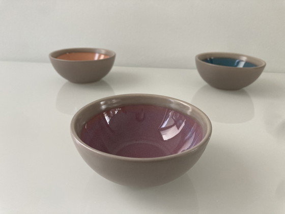 Image 1 of Set Of Three Colorful Bowls