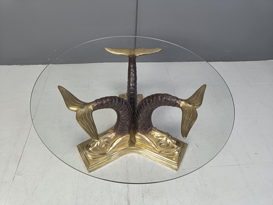 Image 1 of Table basse Koi en laiton, 1960S