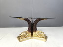 Vintage Brass Koi Coffee Table, 1960S
