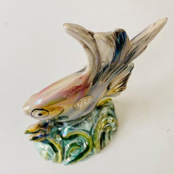 Image 1 of Scultura di pesce in porcellana vintage H. Bequet