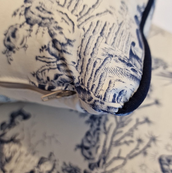 Image 1 of 2 Cushions Toile De Jouy