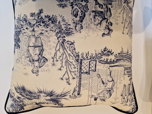 2 Cushions Toile De Jouy