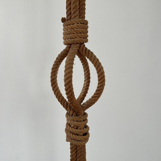 Image 1 of Vintage rope floor lamp by Audoux-Minet, France 1960